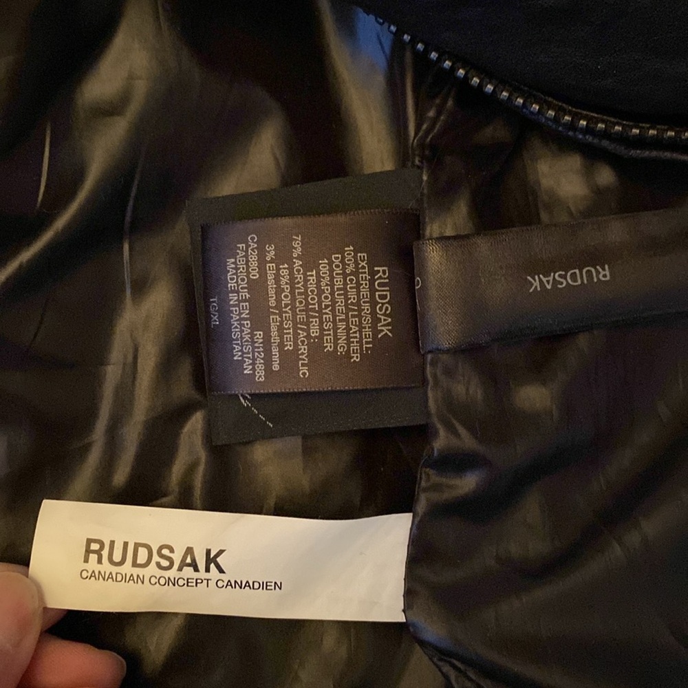 Rudsak men leather jacket XL - Picture 9 of 9